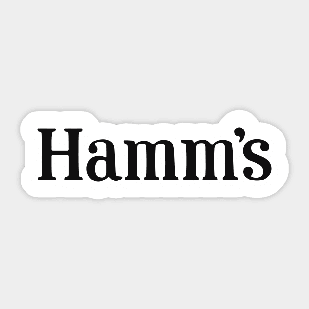 Hamm's Beer Funky Logo in Black Sticker by Eugene and Jonnie Tee's